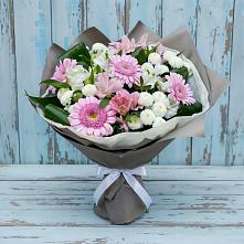 Букет цветов из:  Герберы, Альстромерии и Хризантемы #REPLACE_PRED# Парауле