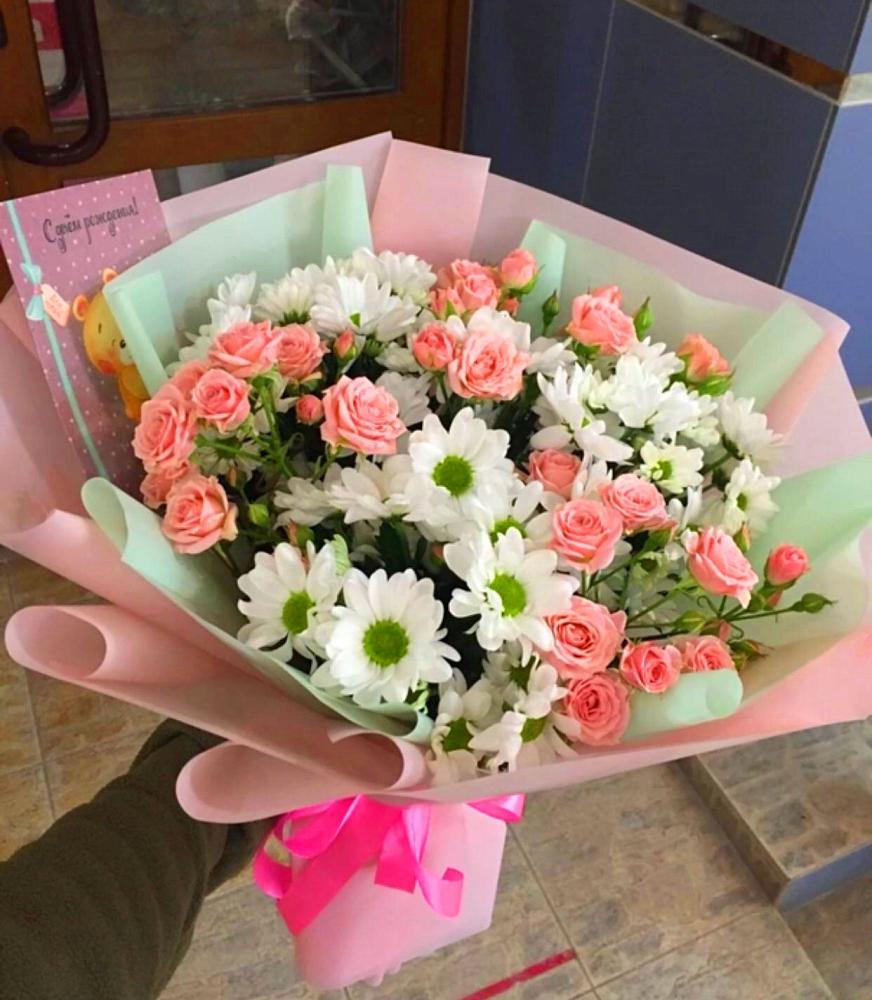 Букет цветов из: Розы и Хризантемы в Парауле