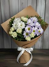 Букет цветов из:  Хризантемы и Розы в Парауле