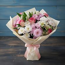 Букет цветов из:  Хризантемы, Альстромерии и Розы в Парауле