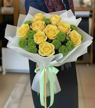 Букет цветов из:  Хризантемы и Розы #REPLACE_PRED# Парауле