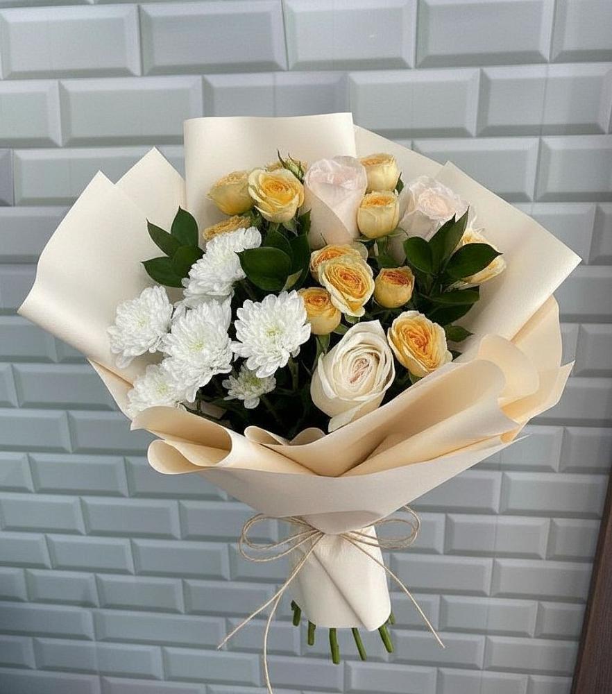 Букет цветов из: Розы и Хризантемы в Парауле