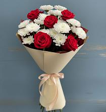 Букет цветов из:  Розы и Хризантемы в Парауле