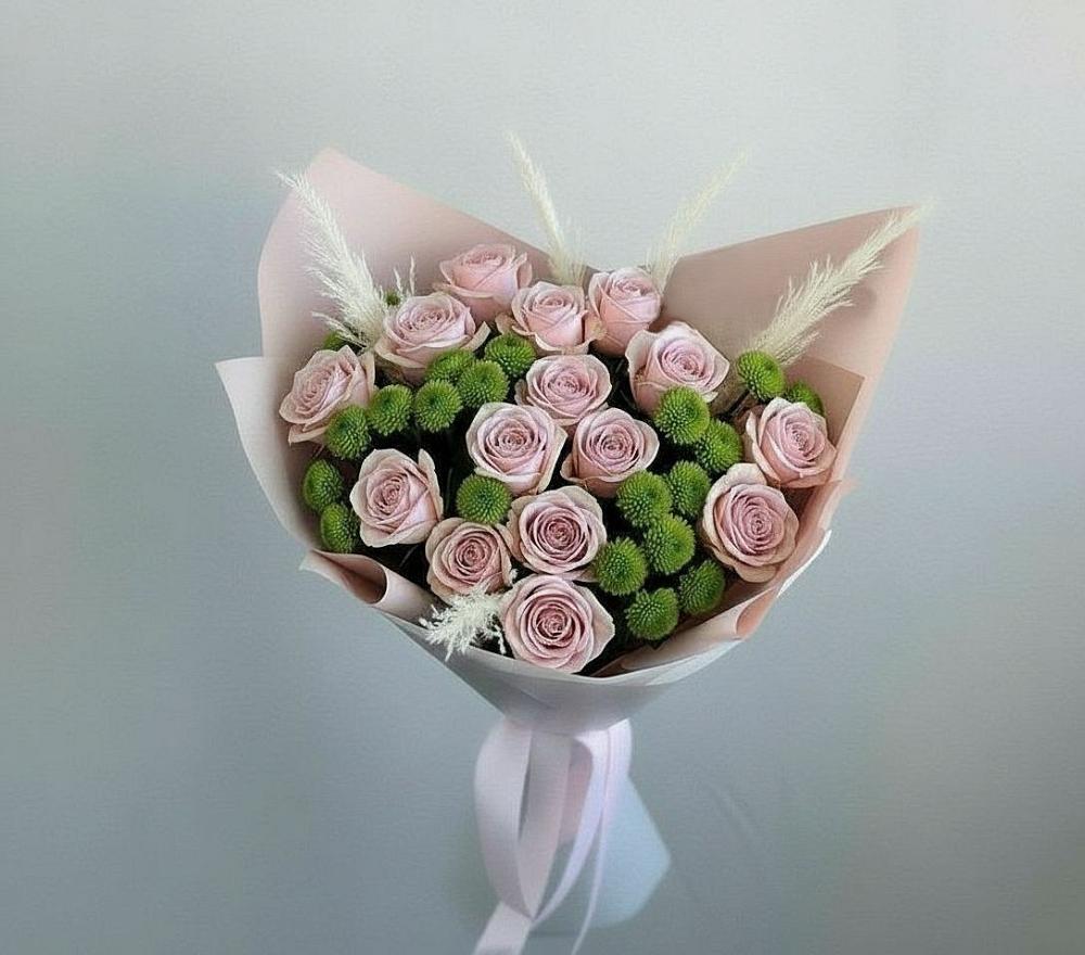 Букет цветов из: Розы и Хризантемы в Парауле