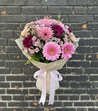 Букет цветов из:  Герберы и Хризантемы в Парауле