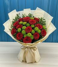 Букет цветов из:  Розы и Хризантемы в Парауле