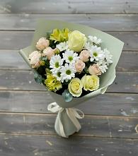 Букет цветов из:  Альстромерии, Розы и Хризантемы #REPLACE_PRED# Парауле