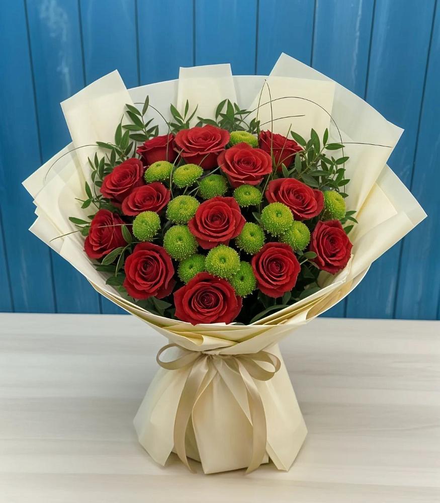 Букет цветов из: Розы и Хризантемы в Парауле