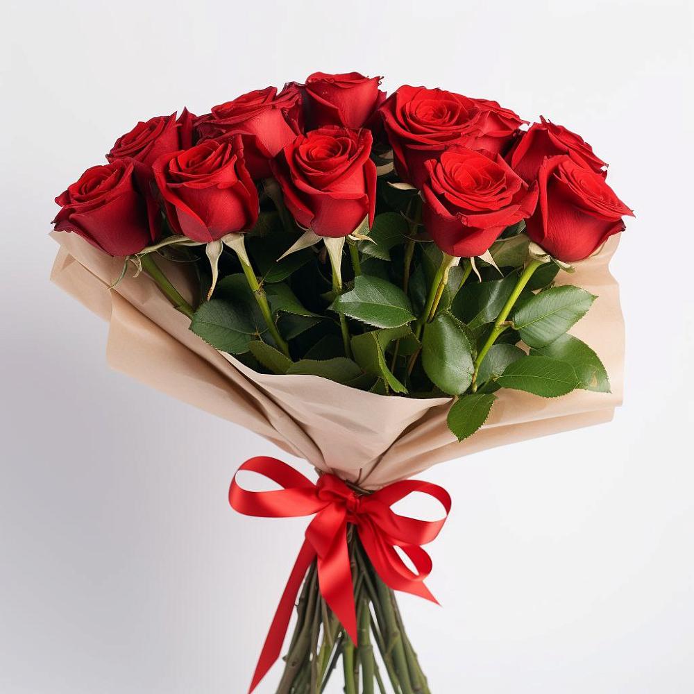 Букет 11 Красных роз Эдлесс Лав в Парауле